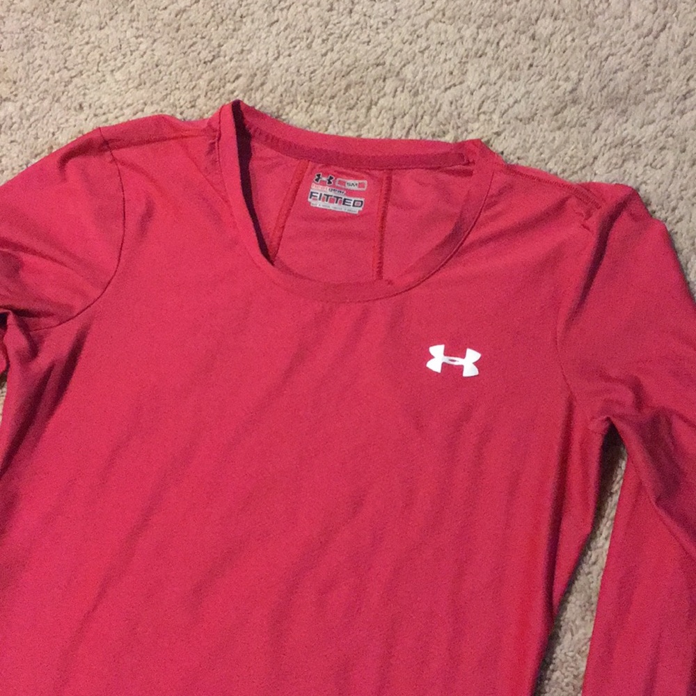 Under Armour Fitted Heat Gear Pink Top